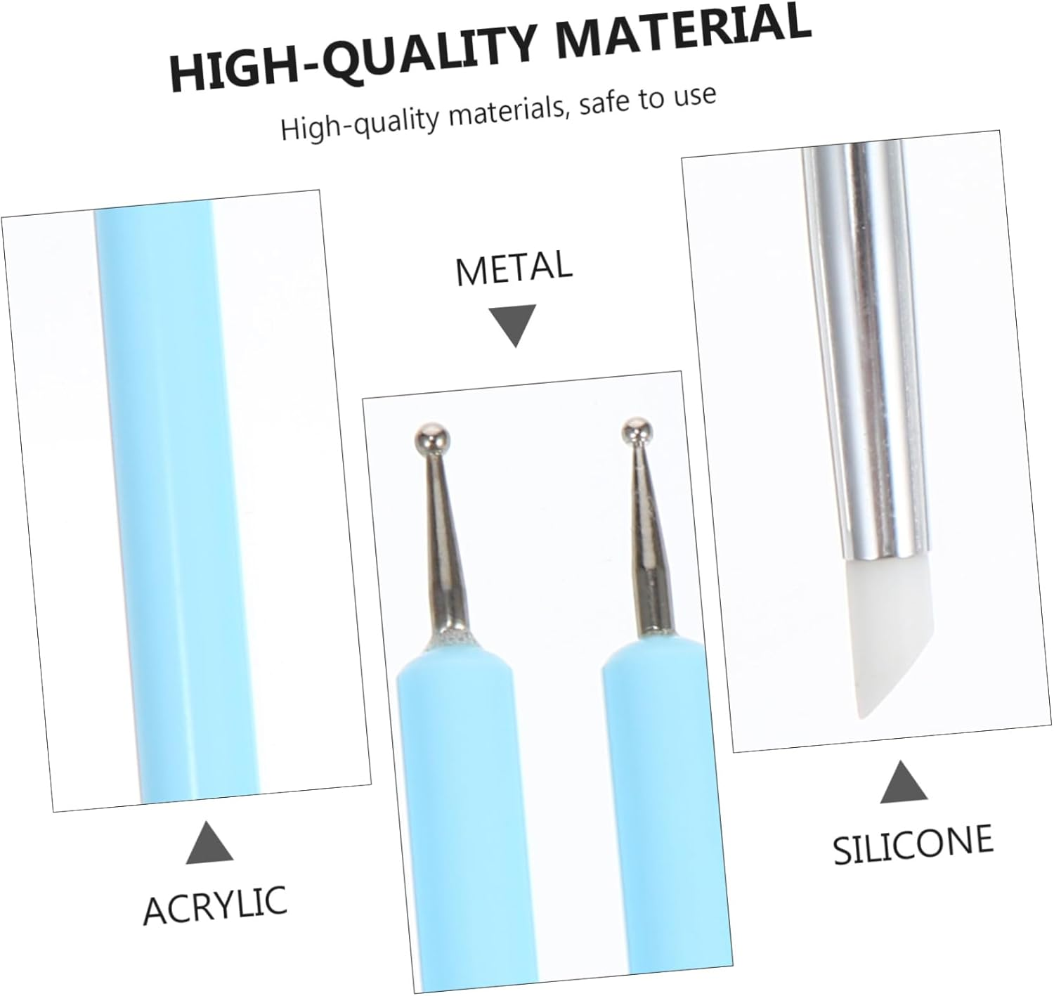 Ipetboom 5Pcs Dual Head Nail Art Dotting Pen Silicone Brush for Nail Art Lovers for Patterns Flowers - Pink image number 5