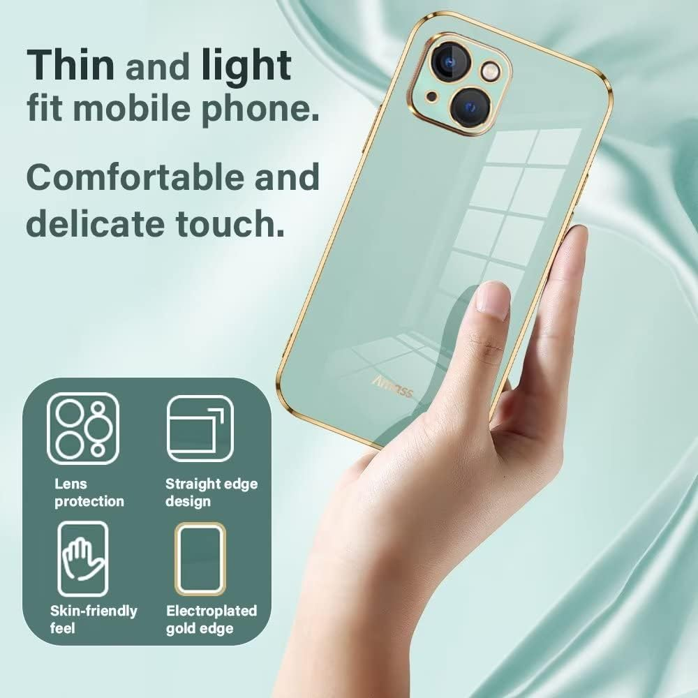 EASSGU Galvanised Frame Mobile Phone Case for Oppo A9 2020 / Oppo A5 2020 (6.5 Inches), Soft TPU Silicone Protective Case - White image number 6