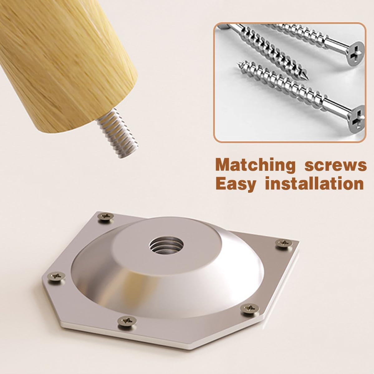 AIMALL Bay Window Small Coffee Table 15.7 X 15.7 X 11.8 Inches Light Luxury Simple Modern Small Apartment Furniture for Living Room, Bedroom, Balcony, Solid Wood Design image number 6