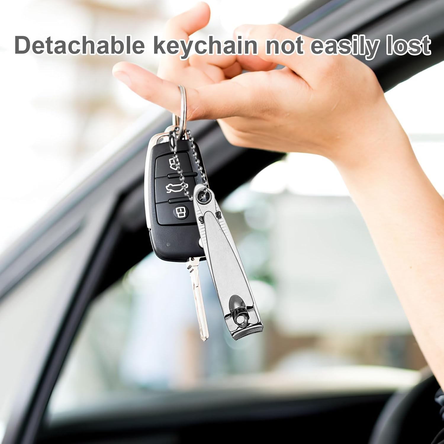 Individually Wrapped Nail Clippers in Bulk Stainless Steel Fingernail Clippers Bulk, Sturdy Thick Toenail Clippers Mini Men Women Nail Tip Cutter Trimmer for Homeless, Travel, Hotel (2 Inch 50Count)