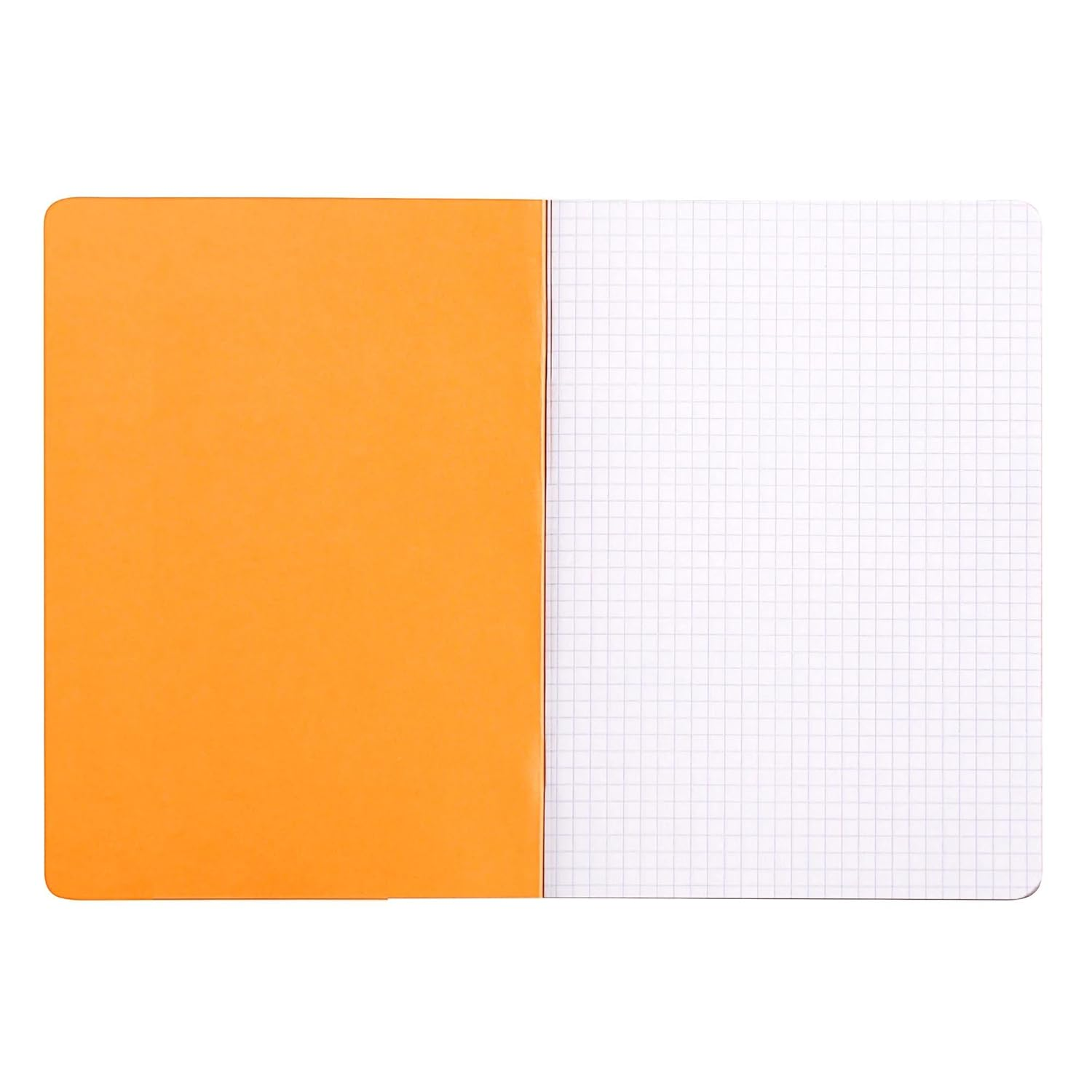 Rhodia 119184Cpack - Pack of 10 Orange Stitched Notebooks - A5 - Small Squares - 96 Pages - Clairefontaine Paper 80 G/M&sup2; - Soft Coated Card Cover, Resistant and Waterproof
