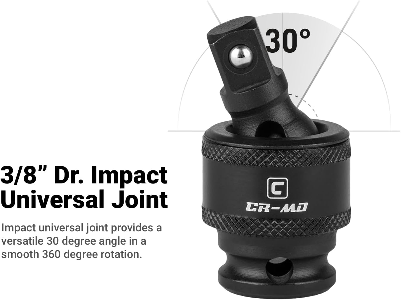 Capri Tools 3/8 In. Drive Master Shallow, Semi-Deep and Deep Impact Socket Set with Extensions and Universal Joint, Metric, 8 to 24 Mm, 55-Piece with Mechanic'S Tray image number 4