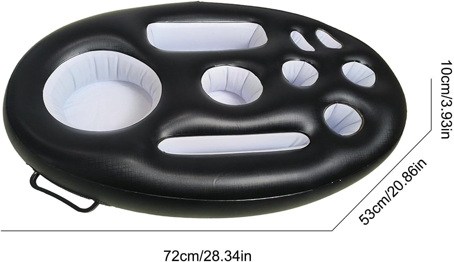 Pool Drink Holder Tray | Floating Drink Holder with 8 Holes | Poolside Beverage Tray PVC Swimming Pool Drink Holder Beach Party Drink Holder Inflatable Beverage Holder for Pool image number 4