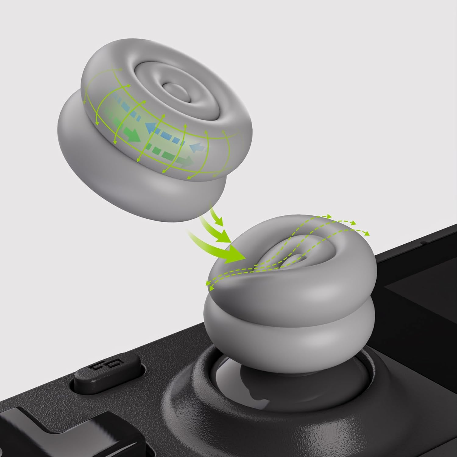 Playvital Thumb Grips for Steam Deck LCD & OLED (4-Pack), Thumb Cushion Caps with Anti-Slip Texture, Height-Boost Joystick Cover for Steam Deck Accessories, Joystick Protection - Purple