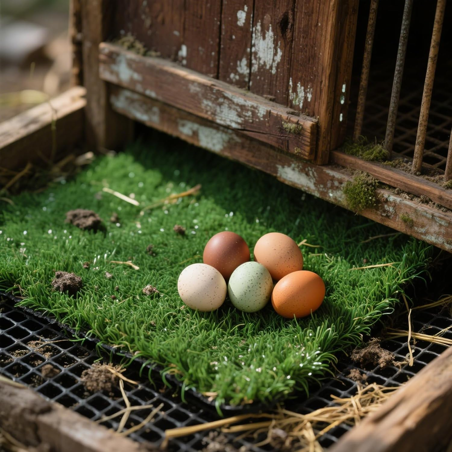 8 Pack Chicken Nesting Box Pads for Chicken Coop, 12"X12" Reusable Artificial Grass Nesting Pads Washable Laying Eggs Turf Egg-Protecting Mats for Coops, Pets & Crafts image number 4