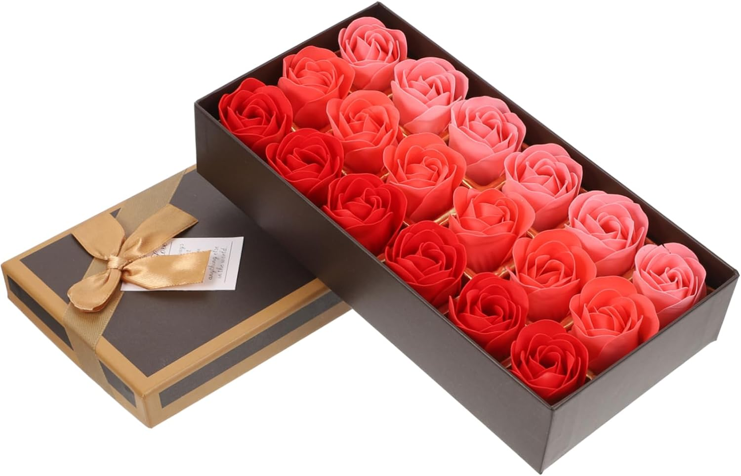 Healvian Simulated Rose Soap Flower Box Box Preserved Rose Soap Bar Adornments Home Decorations for Bathroom Desk