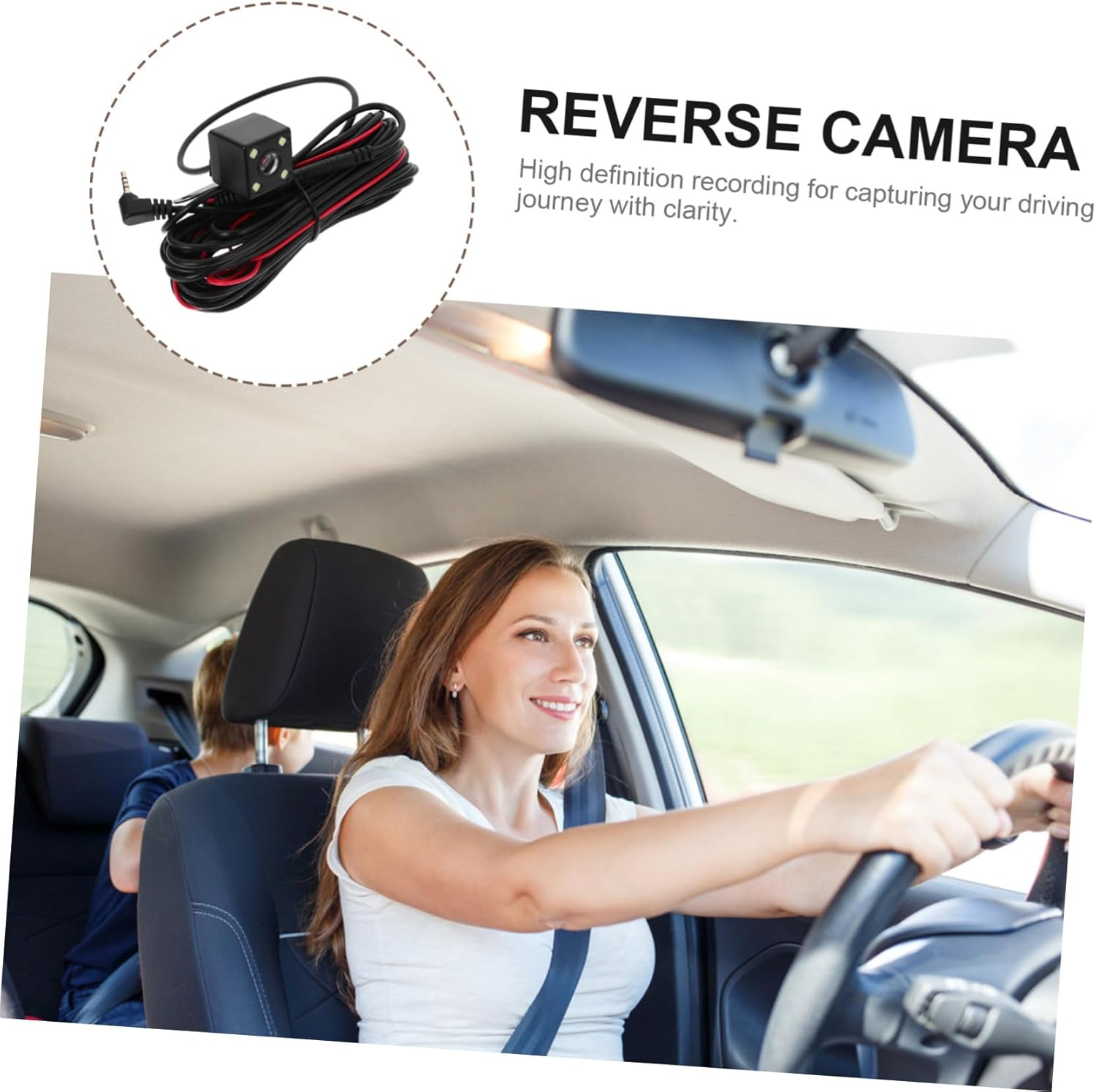 Jojofuny Driving Recorder 5-Pin Rear Camera Rearview Mirror Reversing Image Rear Pull-Up Lens (5-Pin) Rear View Reverse Backup Camera Car Parking Cam Car Backup Camera Car Reverse Camera