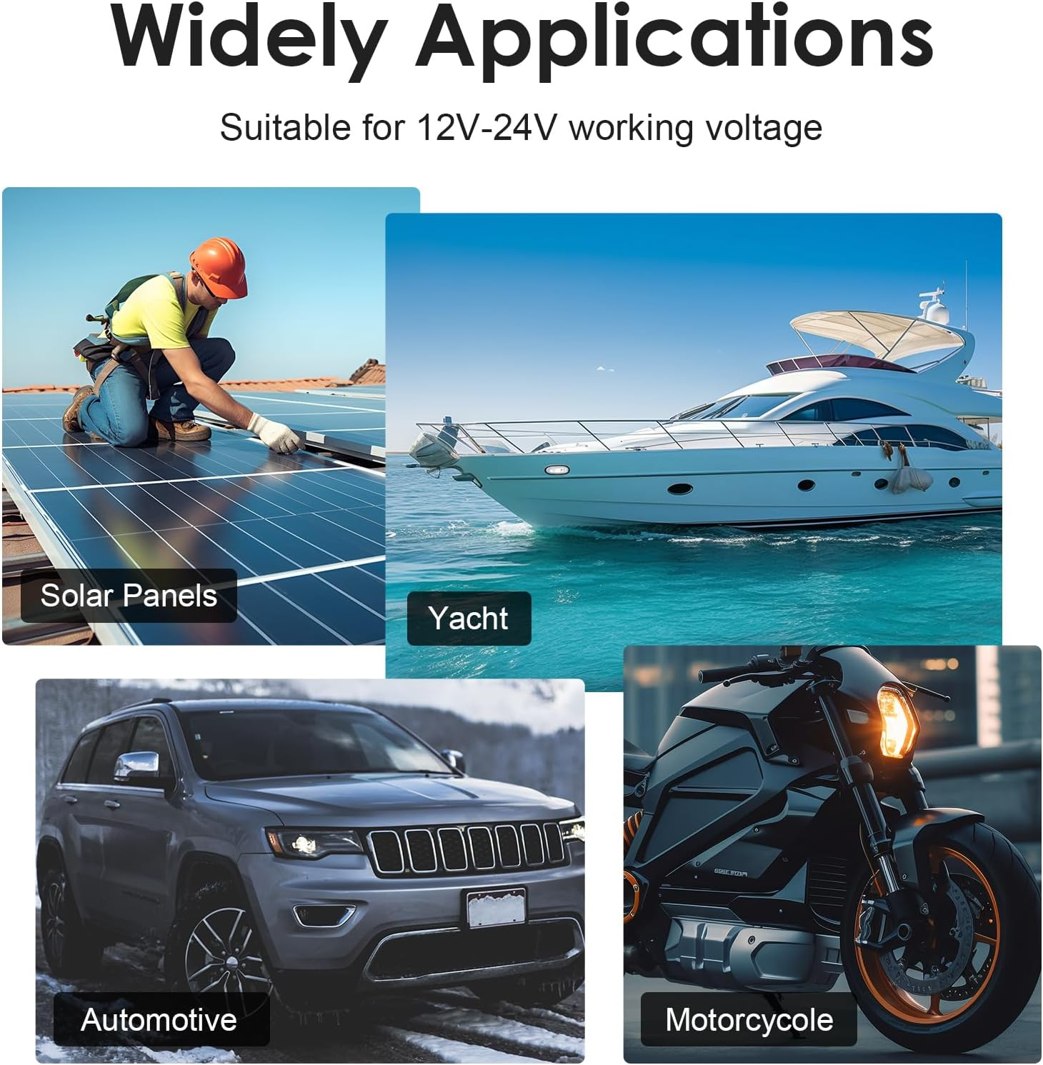 SAE to Alligator Clip Extension Cable Wire, 14AWG 12V-24V SAE Adapter to Alligator Clip Disconnect Cable with Fuse, 2Pin Quick Disconnect Battery Clamp Cable for Battery Charger/Maintainer image number 6