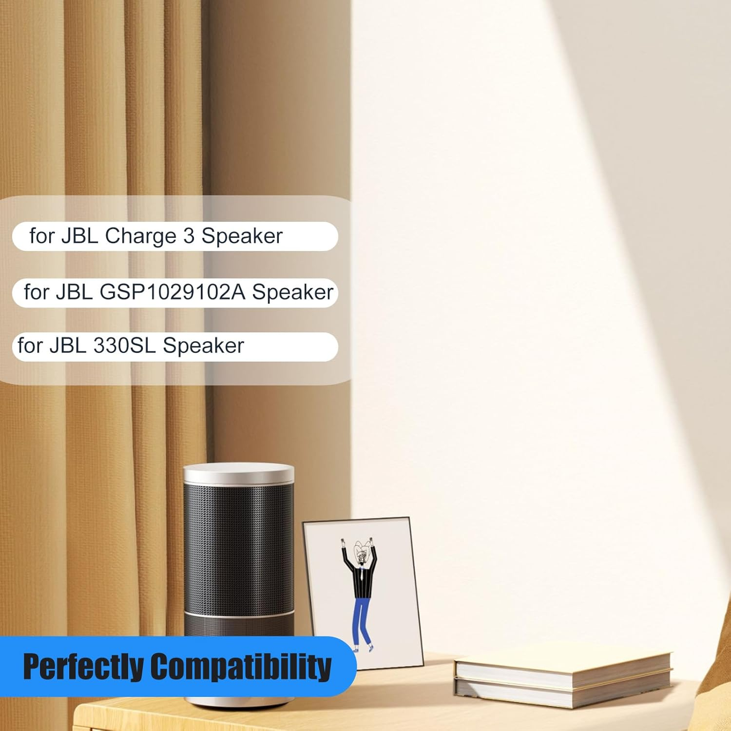 8200Mah Charge 3 Battery Compatible with JBL Charge 3 GSP1029102A 330SL Speaker 3.7V Battery image number 1