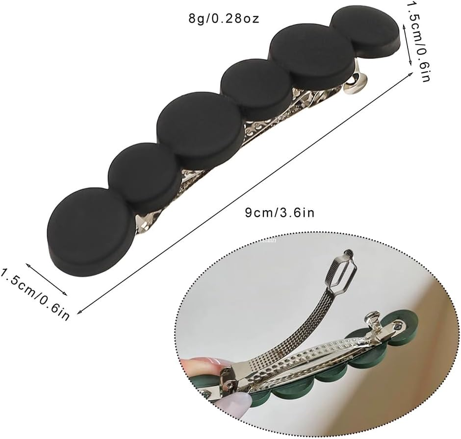 TSUOUKL Set of 4 French Hair Clips, Hair Clip Set for Women, Thin Hair, Automatic Hair Clip for Fine Hair