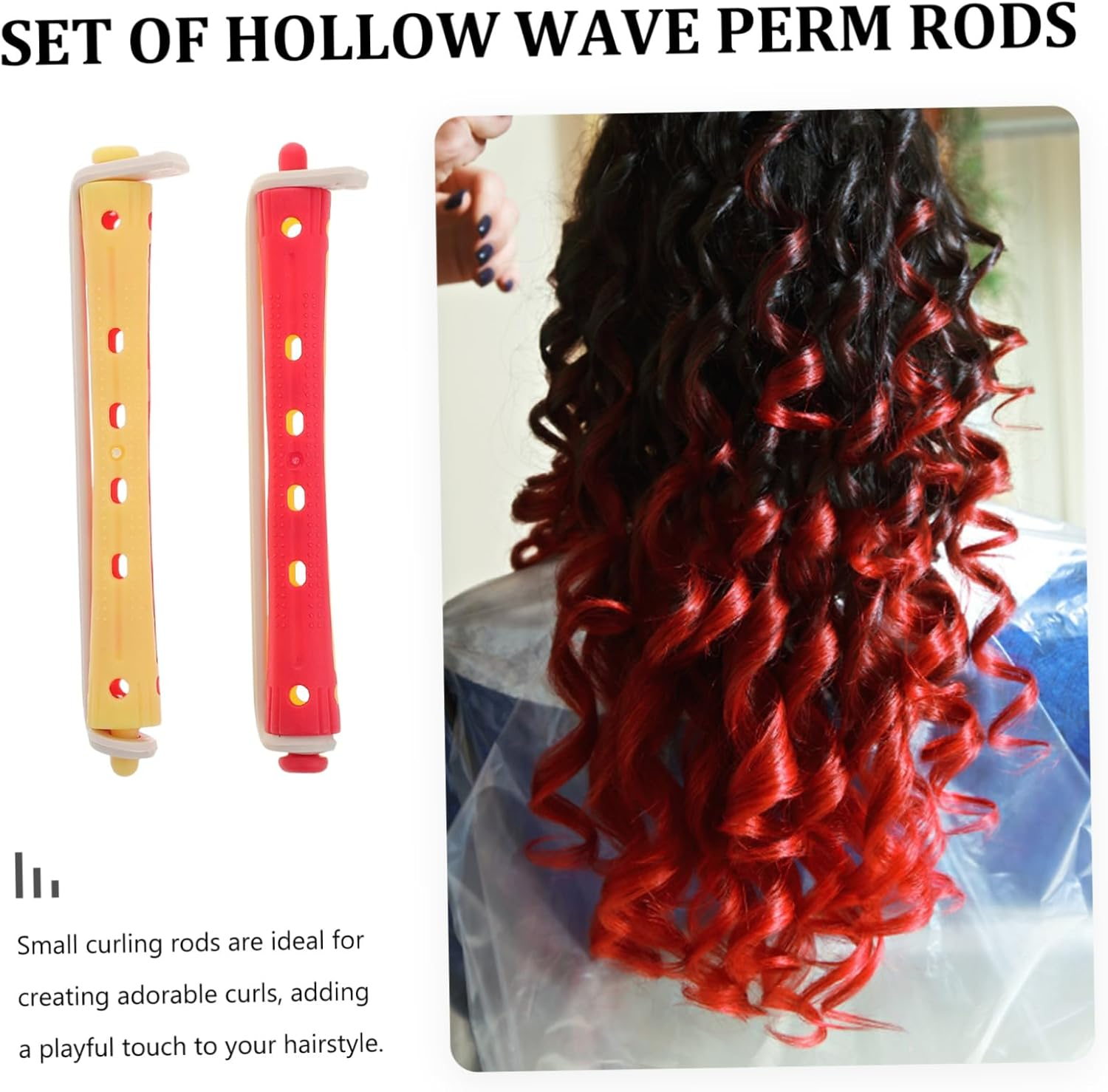 24Pcs Curling Rod for Women Curlers Hair Perm Rod Set Overnight Curls Styling Tools No Heat Curling image number 1