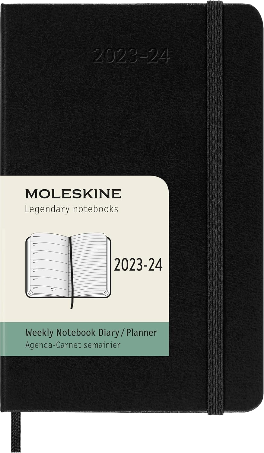 Moleskine - 2023-24 18 Month Hard Cover Diary - Weekly Notebook - Pocket - Blk image number 2