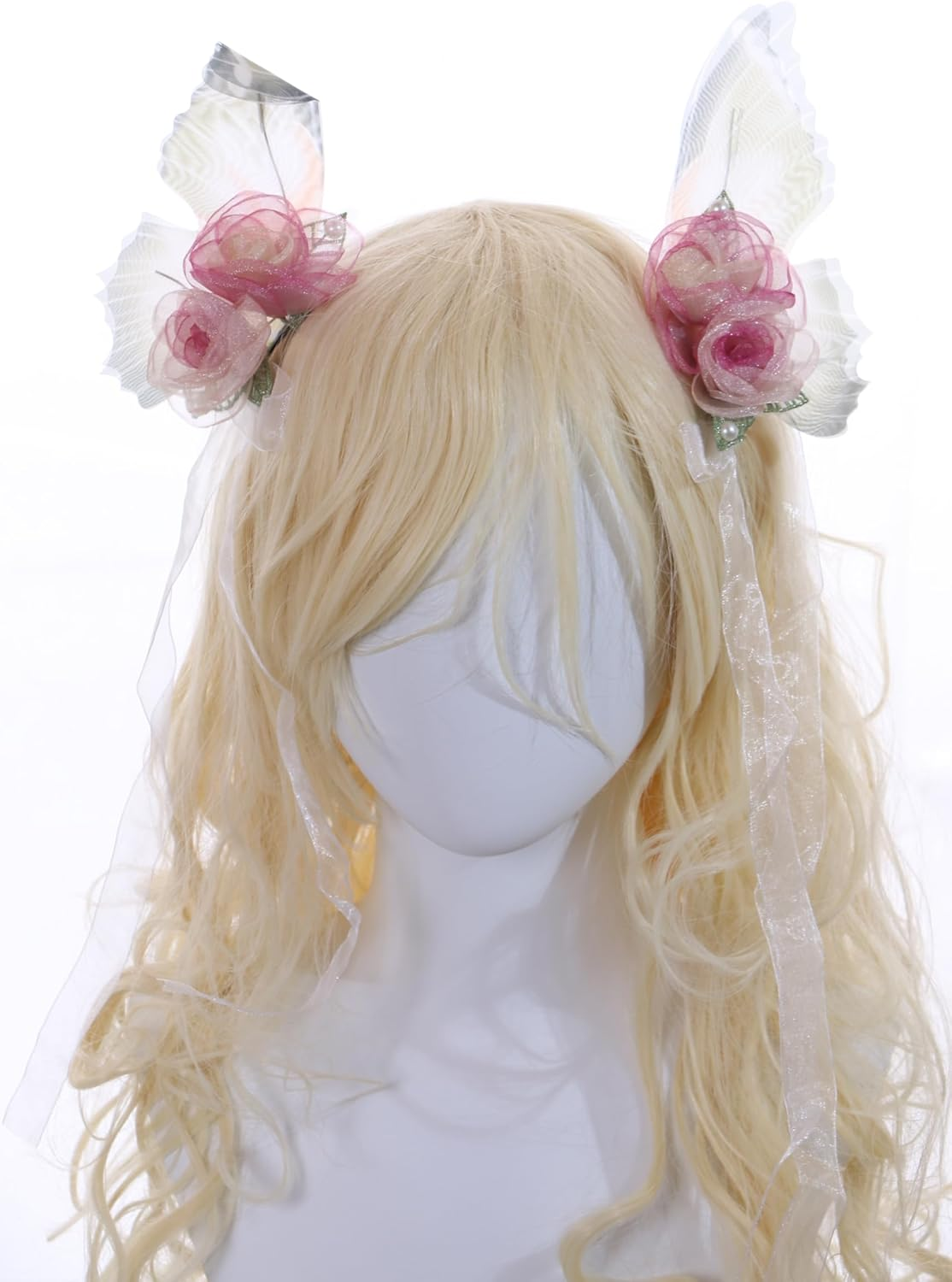 C-112 Green Butterfly Wings Hair Clips Fairy Lolita Party Celebration Hair Accessories Head Accessory image number 2