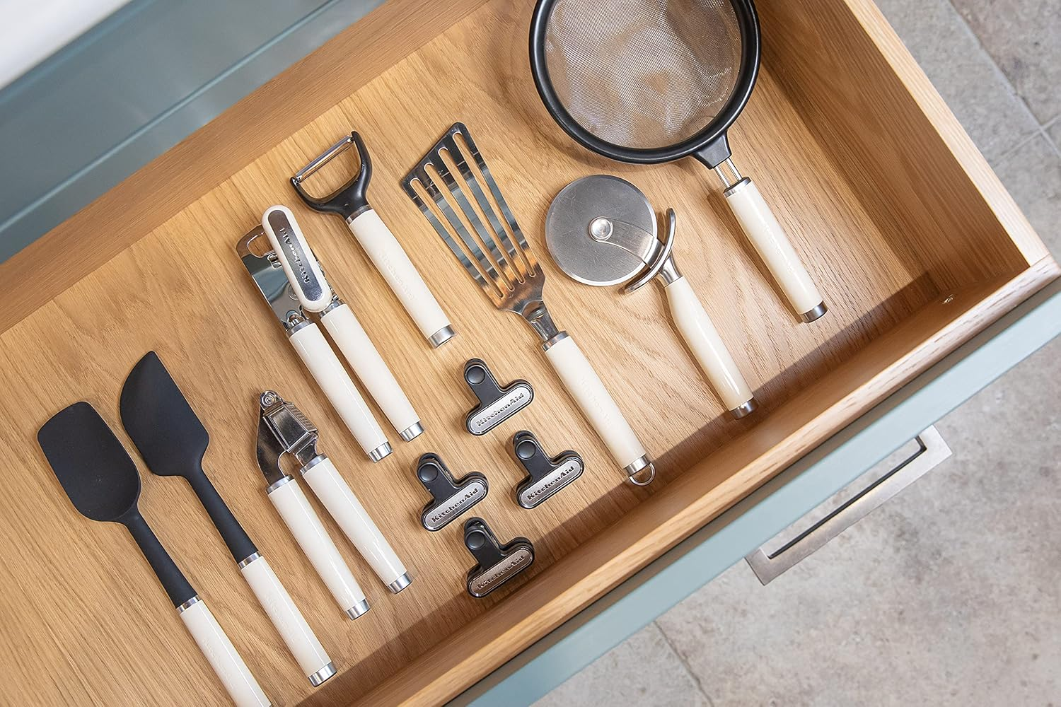 Kitchenaid Stainless Steel Cheese Slicer - Almond Cream - Empired Red image number 3