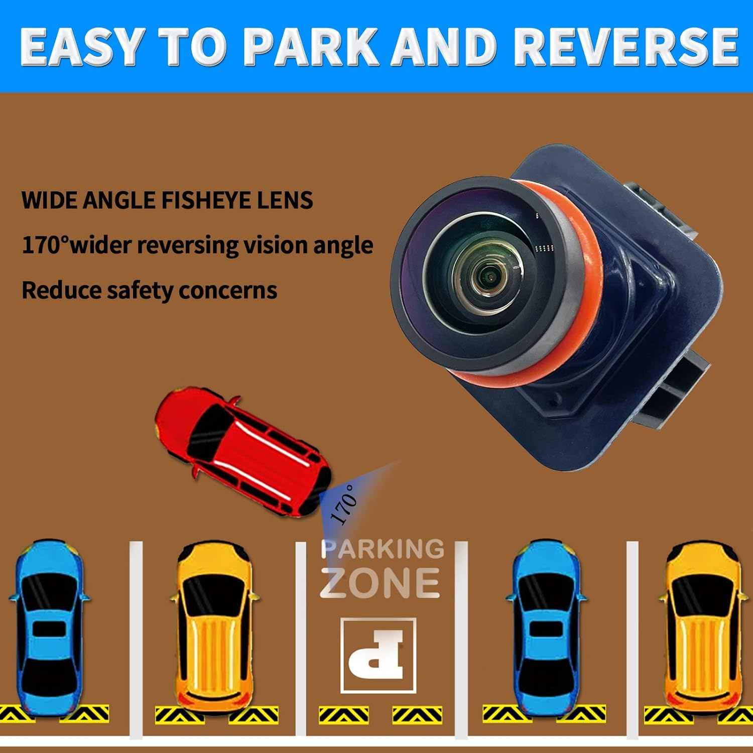 Rear View Back up Camera Multiangle Views Rear Camera Car Compatible with Lincoln MKX 2011-2012 Replaces BA1Z-19G490-B BA1T-19G490-A BA1T-19G490-AD BA1T-19G490-AF image number 3