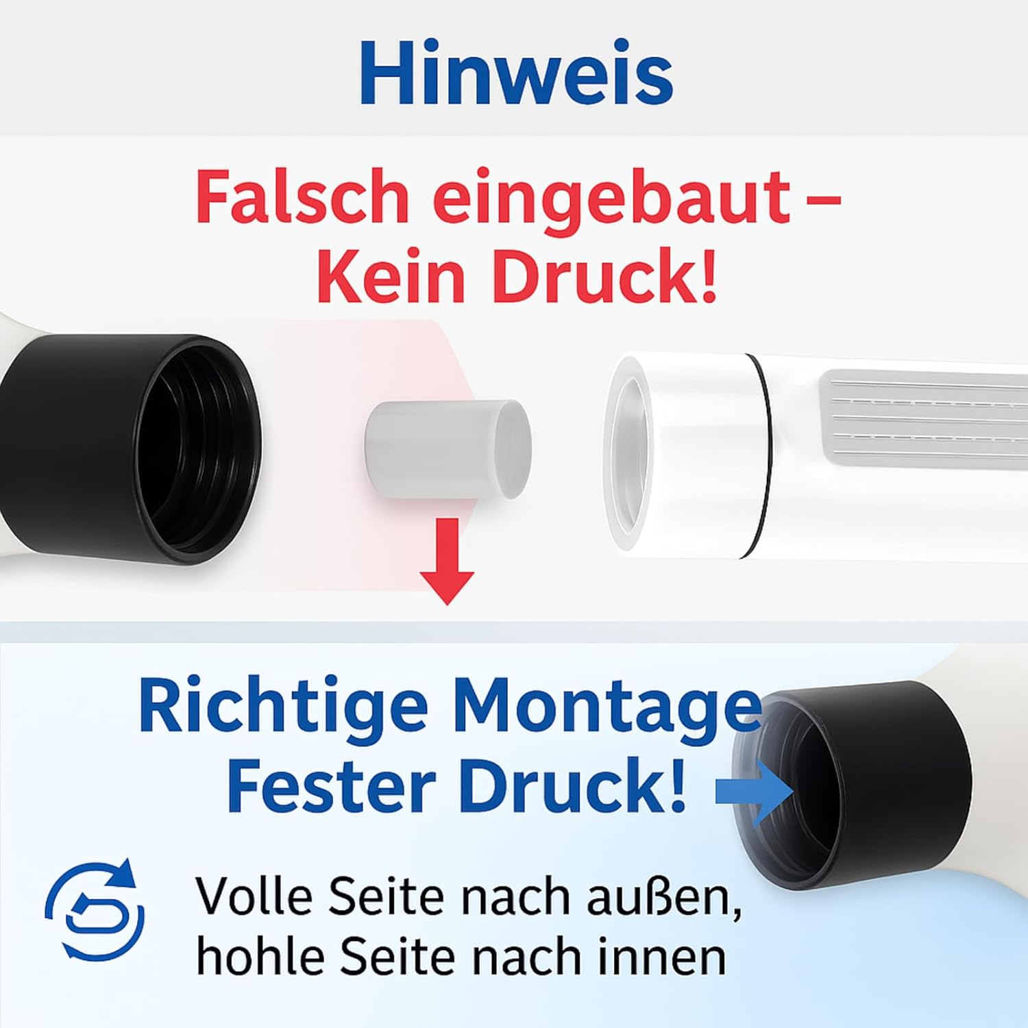Pipe Cleaning Pump - Pipe Cleaner Compressed Air for Toilet Clogged, Sink, Bathtub and Drain Pipes - with 3 Piston Attachments and Air Pump