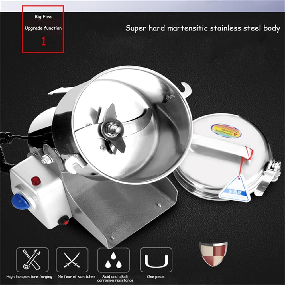Electric Dry Food Grinder Machine Grains Spices Hebals Mill Cereal Grinding 800G image number 1