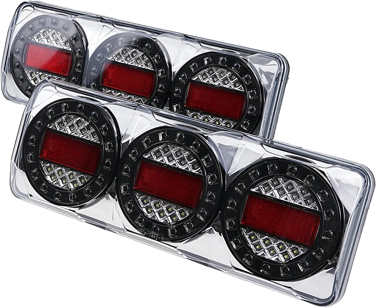 LEVANLIGHT 2Pcs 90 LED Trailer Lights 3 in 1 Turn Signal,Running Light,Brake& Reverse Lights | IP68 Waterproof Taillights for Trucks,Trailers,Rvs,Campers,Utvs,Ute,Vans | 12V Heavy Duty LED Light Kit image number 6