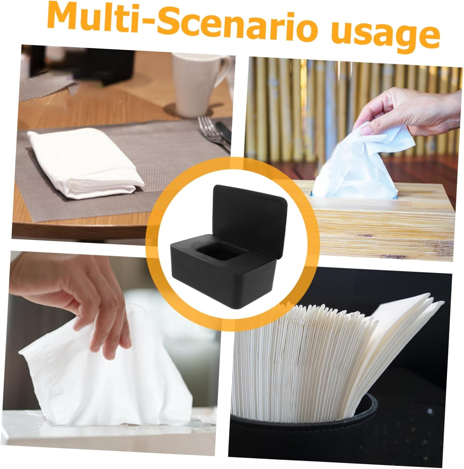 Alipis Wet Wipes Dispenser Box Tissue Box Holder Stain Resistant for Kitchen Bathroom image number 2