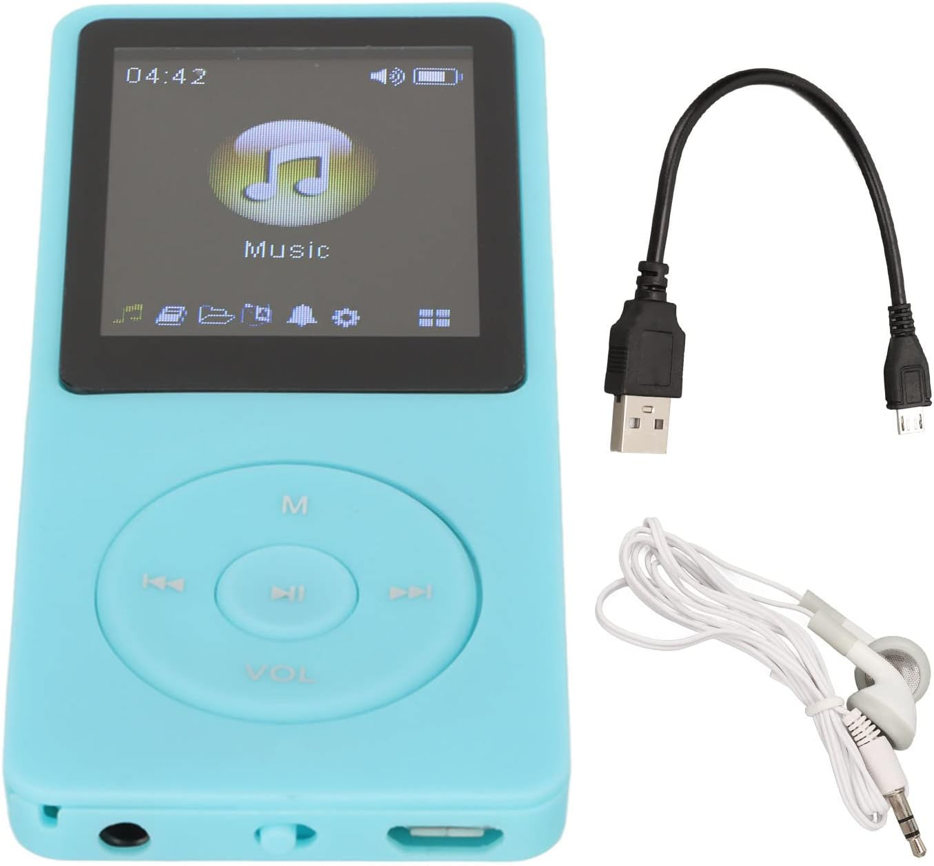 Mp3 Player MP4 Player, Ultra Thin 1.8 Inch LCD Portable Lossless Mp3 Music Player with HD Speaker, FM Radio, Voice Recorder and E Book, MP4 Player with Earphone for Kids Adults (Blue) image number 4