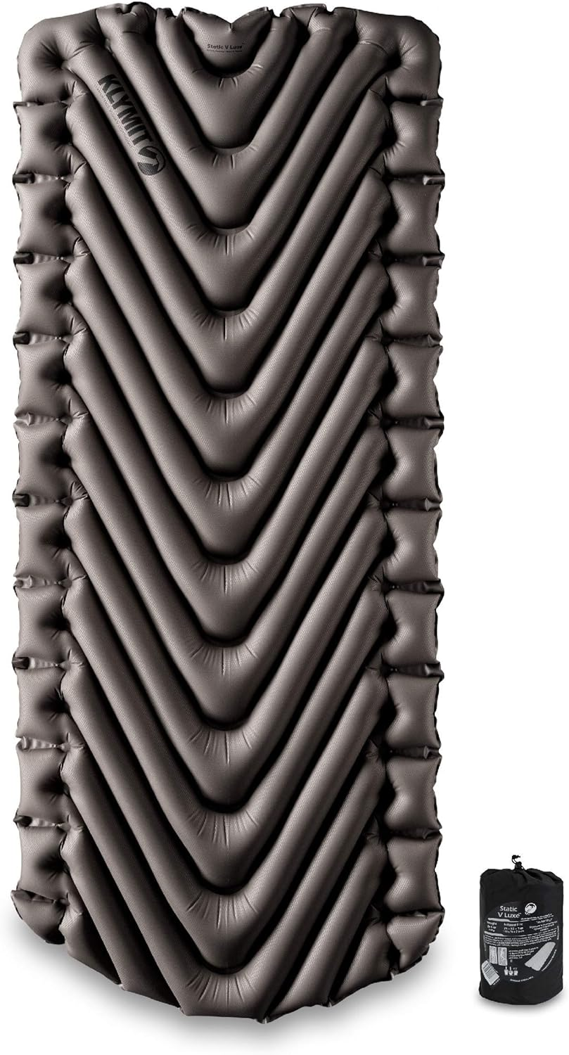 Klymit Insulated Static V Luxe Sleeping Pad, Red image number 2