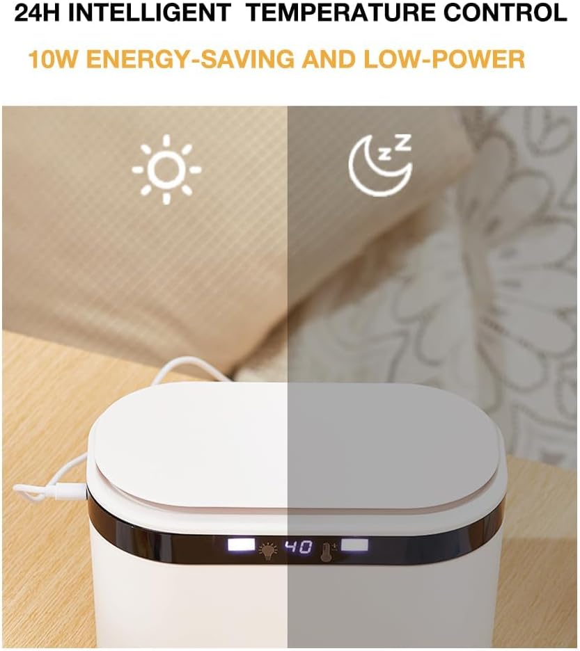 Nappy Wipe Warmers with Adjustable Night Light,Large Capacity 120 Wipes at Once Top-Heating Design 3 Temperature Settings Wet Wipes Dispenser Warmers image number 1