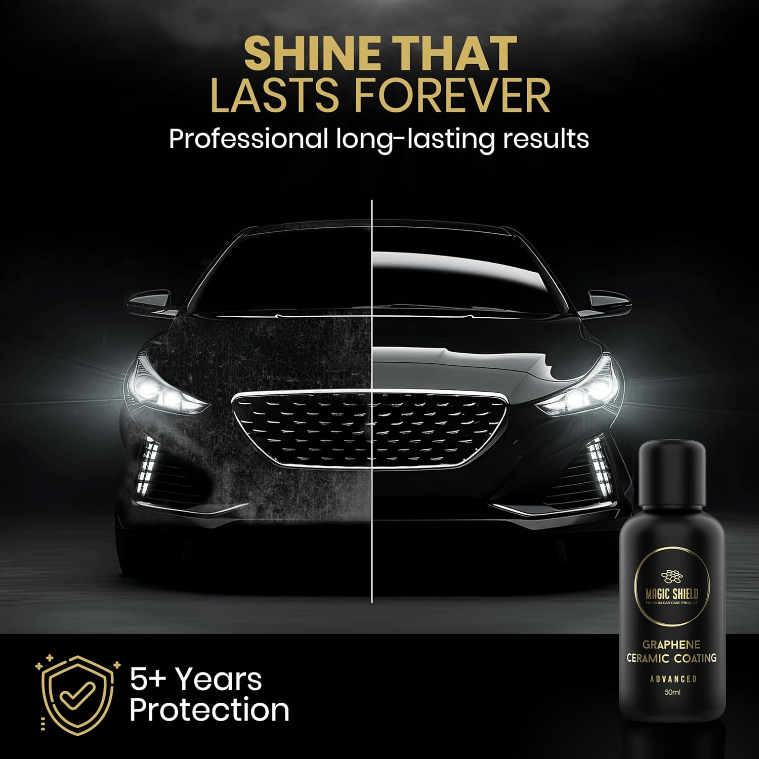Magic Shield Graphene Coating for Cars │ Self-Healing, 5+ Years Durability │ Advanced Sio2 Ceramic Protection - High Gloss, Anti-Scratch - Perfect for Cars, Motorcycles, Marine, and Rvs image number 4