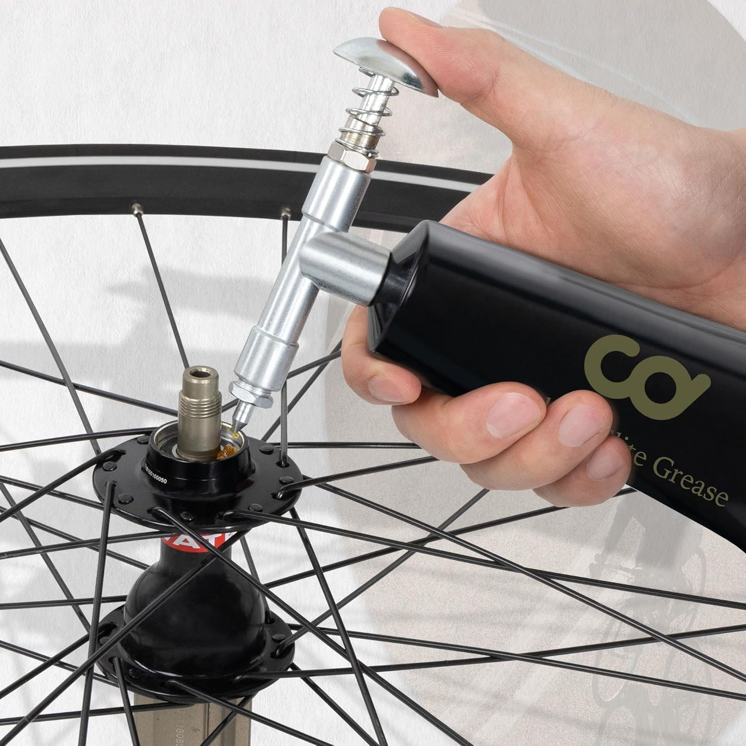 Cyclingdeal Mini Grease Gun with Precision Dispensing Nozzle - Bicycle Lubricant Bicycle Grease Applicator - Bike Grease Gun Small Grease Gun - Perfect to Lubricate Tools Bearings Cables image number 5