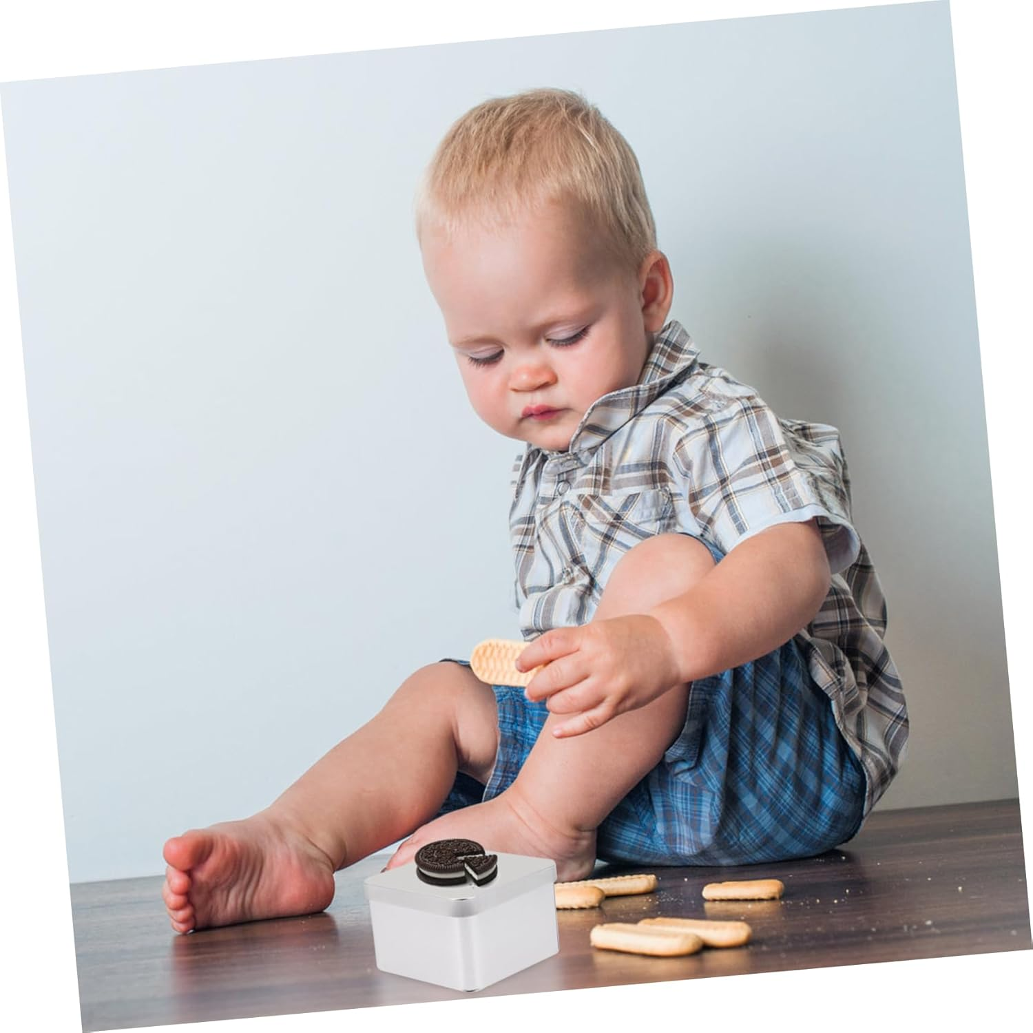 GRIRIW 5Pcs Tinplate Storage Can Home Tea-Leaf Jar Tea Container Home Supply Tin image number 6