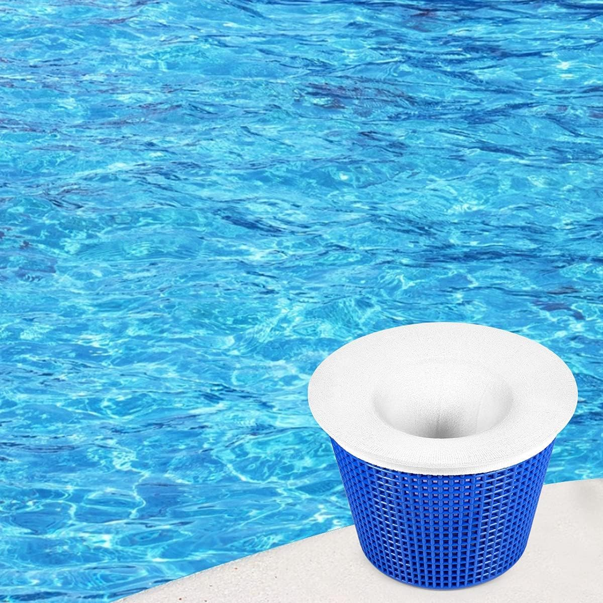 40Pcs Reusable Pool Skimmer Socks, Ultra Fine Mesh Filter Sock Net for Skimmer Baskets, Skimmers Cleans Debris and Leaves for Pools image number 6