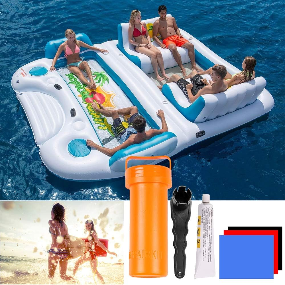 Domary Repair Kit with PVC Patches and Glue for Inflatables Portable Stand-Up Paddleboard Repair Kit with Wrench for Inflatable Kayak Boat Raft Surfboard image number 3