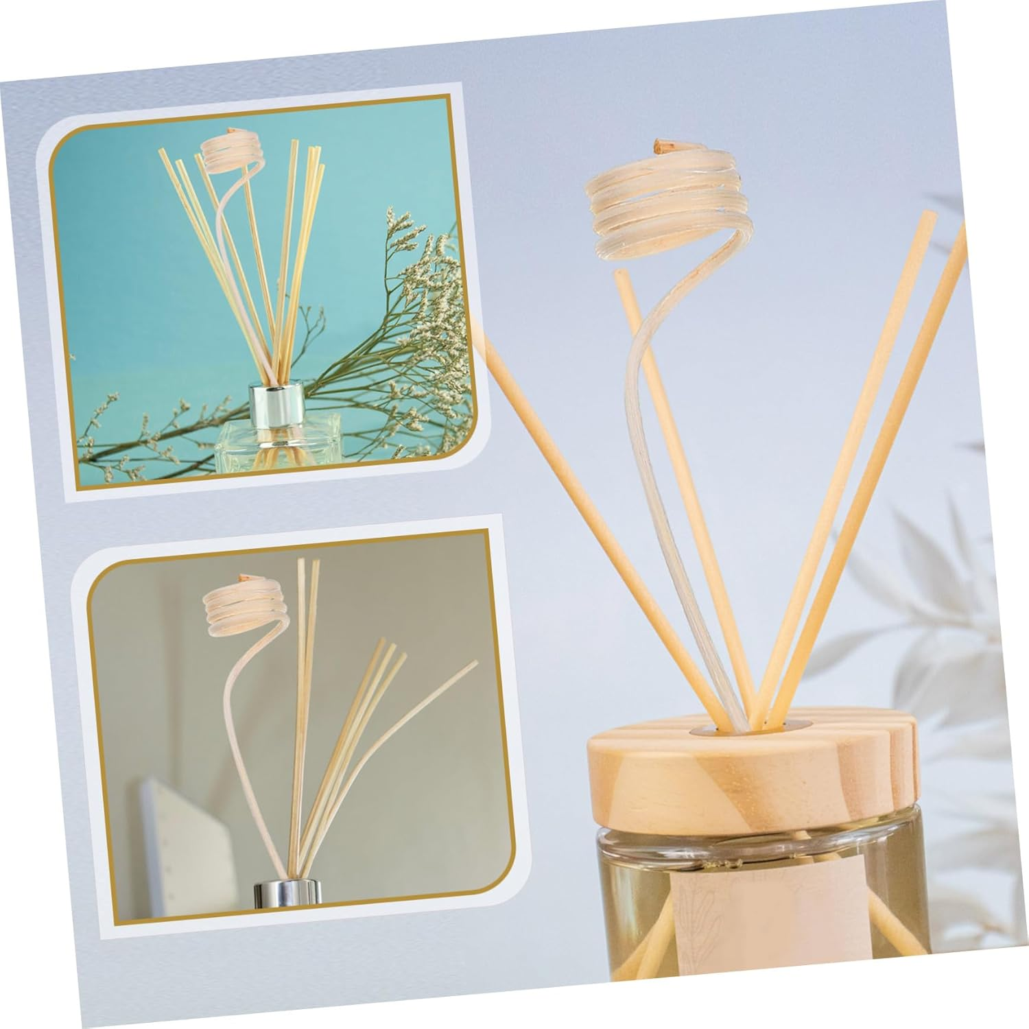 20Pcs Replaceable Aroma Diffuser Sticks Rattan Essential Oil Reed Diffuser Sticks for Home Fragrance Wedding Aromatherapy Household Use image number 2