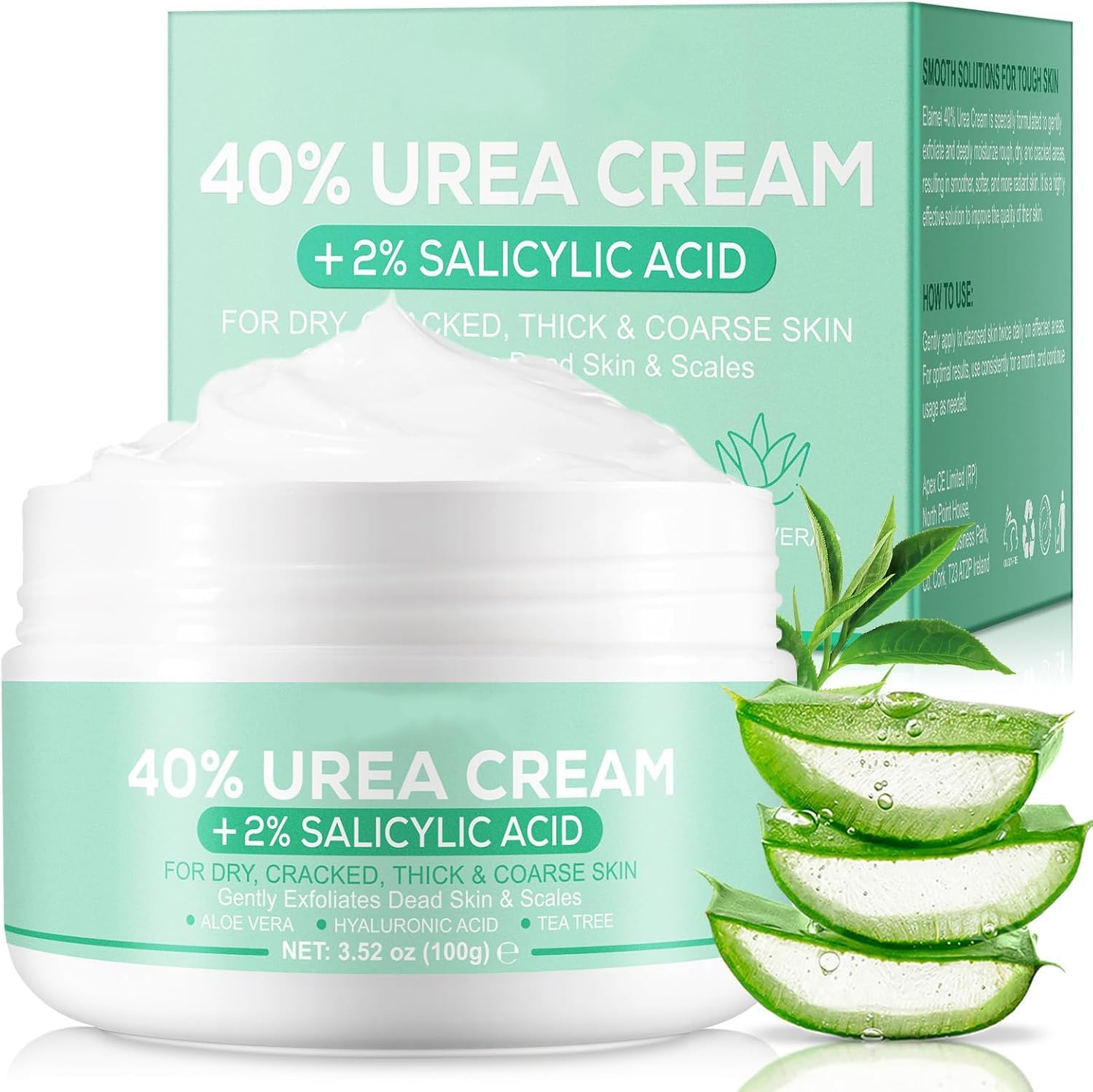 Urea Cream 40 Percent for Feet Maximum Strength, Urea Cream for Feet, 40% Urea Creams plus 2% Salicylic Acid, Foot Cream Moisturizes, for Dry Cracked Heels 3.52 OZ image number 5