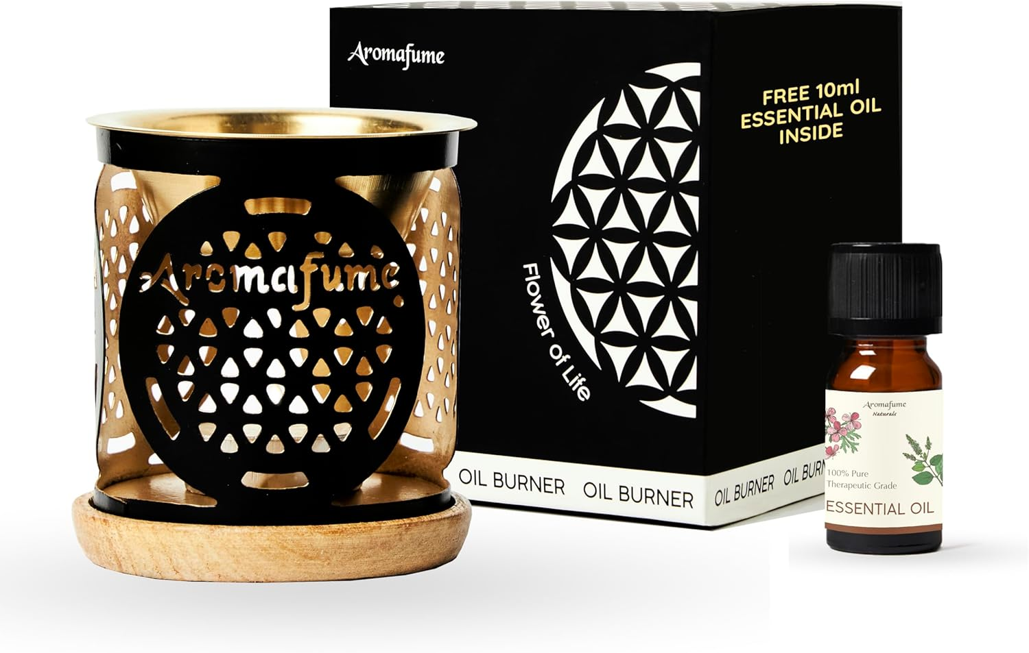 Aromafume Exotic Essential Oil Burner | Oil Diffuser with Candle | Use for Aroma Oil, SPA, Yoga, Meditation, Home Fragrance | Surprise 10Ml Oil Included