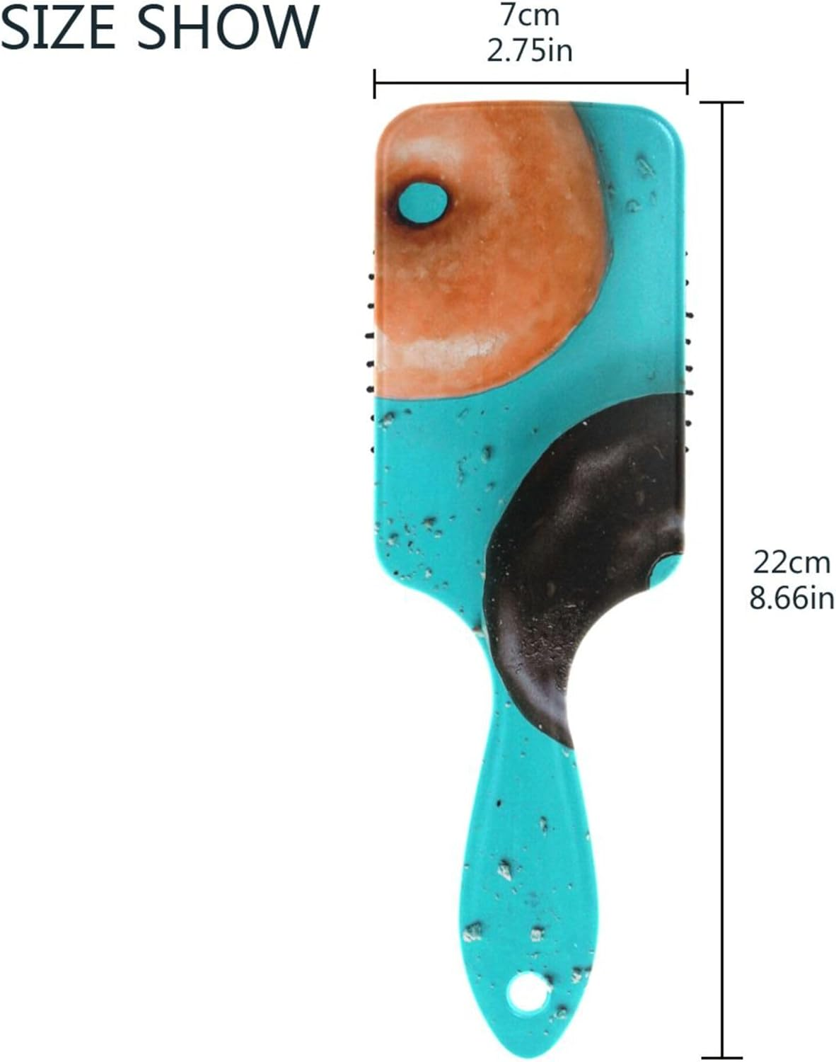 Air Cushion Comb Cookie and Donut Paddle Brushes Plastic Detangling Brushes for Thick Hair Conditioning Hair Texture image number 3