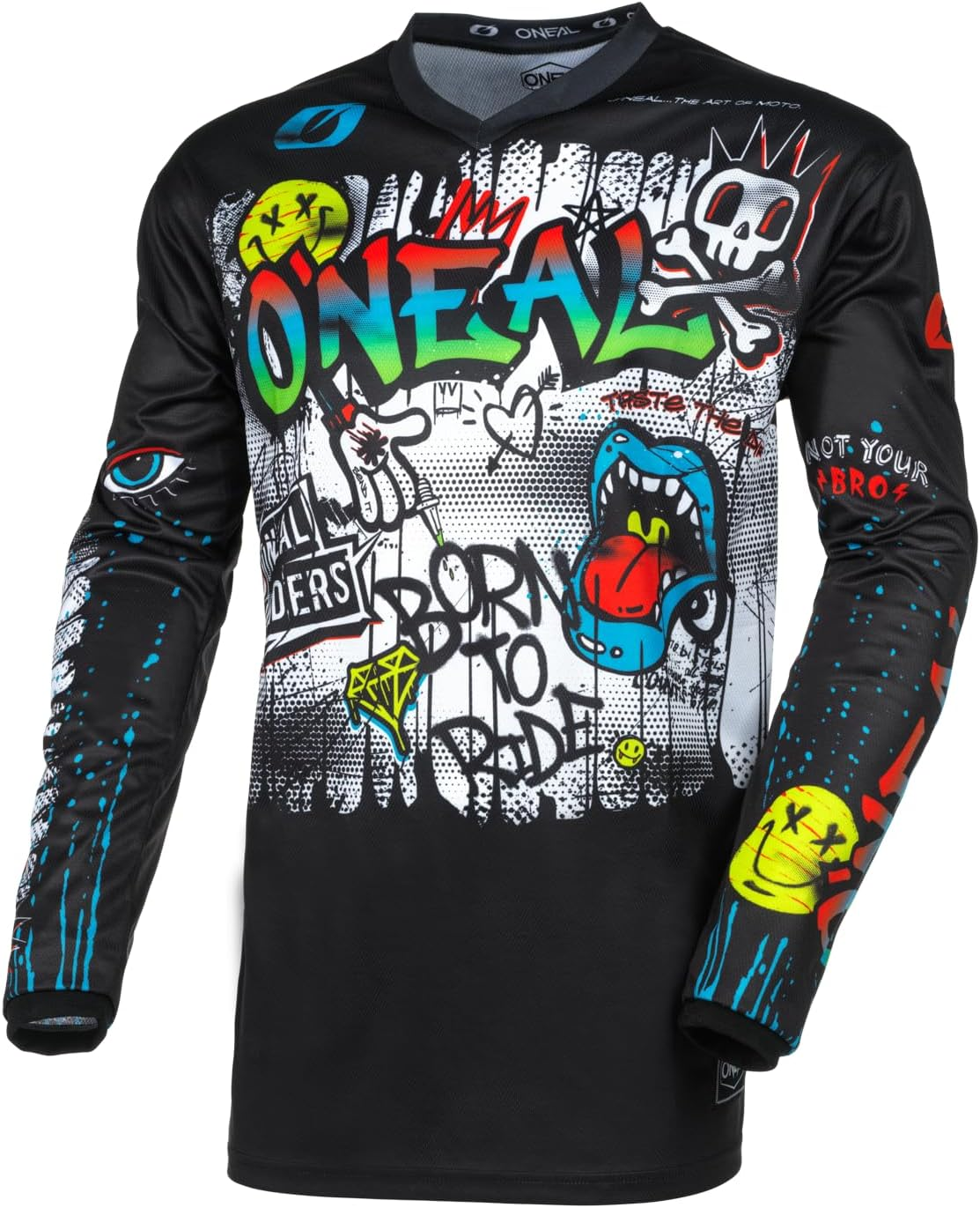 O'Neal Boys Element V.24 Youth Dirt Bike Jersey, Black/White, Large US image number 3