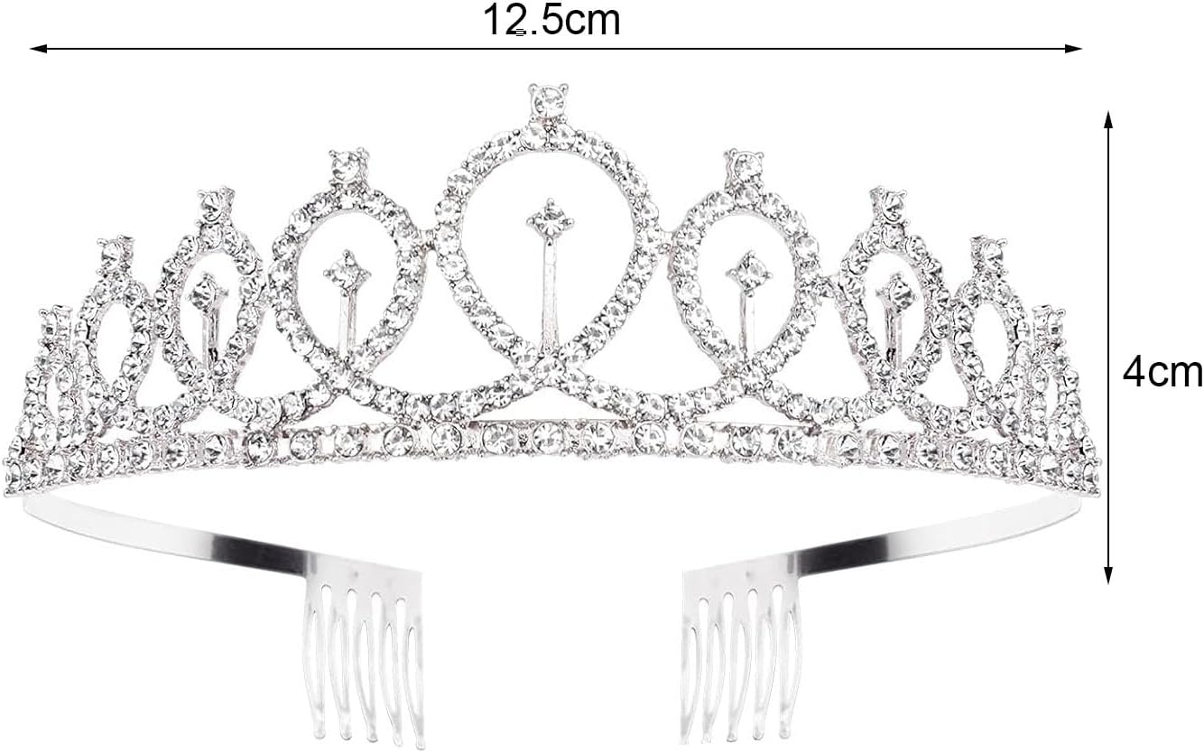Birthday Sash & Rhinestone Tiara - Silver Birthday Gifts Glitter Birthday Sash Birthday Party Favors image number 6