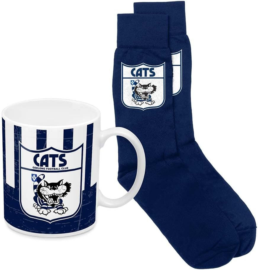 Geelong Cats AFL Footy Heritage Mug and Socks Pack