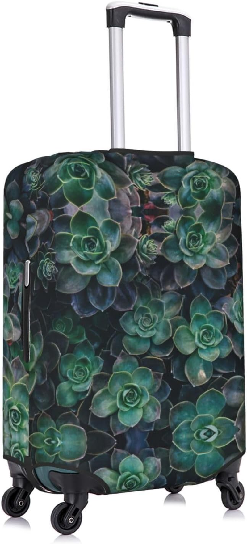 Odddot Succulent Plants Print Travel Luggage Cover,Suitcase Protector Cover, Washable Baggage Covers,For 18-32 Inch Luggage, Succulent Plants, Small image number 3
