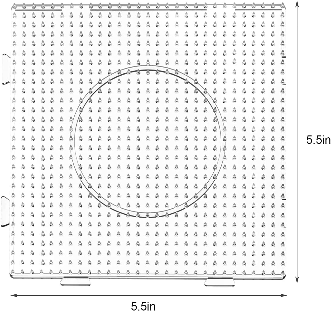 YEESON 6 Pieces Large Square Fuse Beads Boards,5Mm Plastic Beads Boards Suitable for Children DIY Handmade Craft Beads image number 4