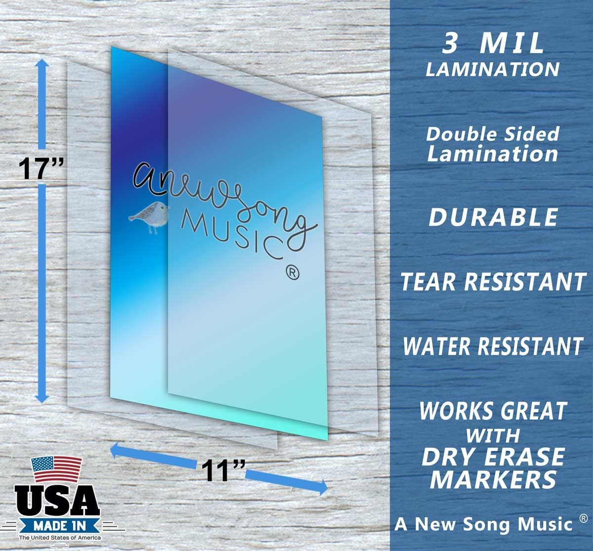A New Song Music Laminated Guitar Chord & Fretboard Note Chart Instructional Easy Poster for Beginners Chords & Notes 11"X17" image number 5