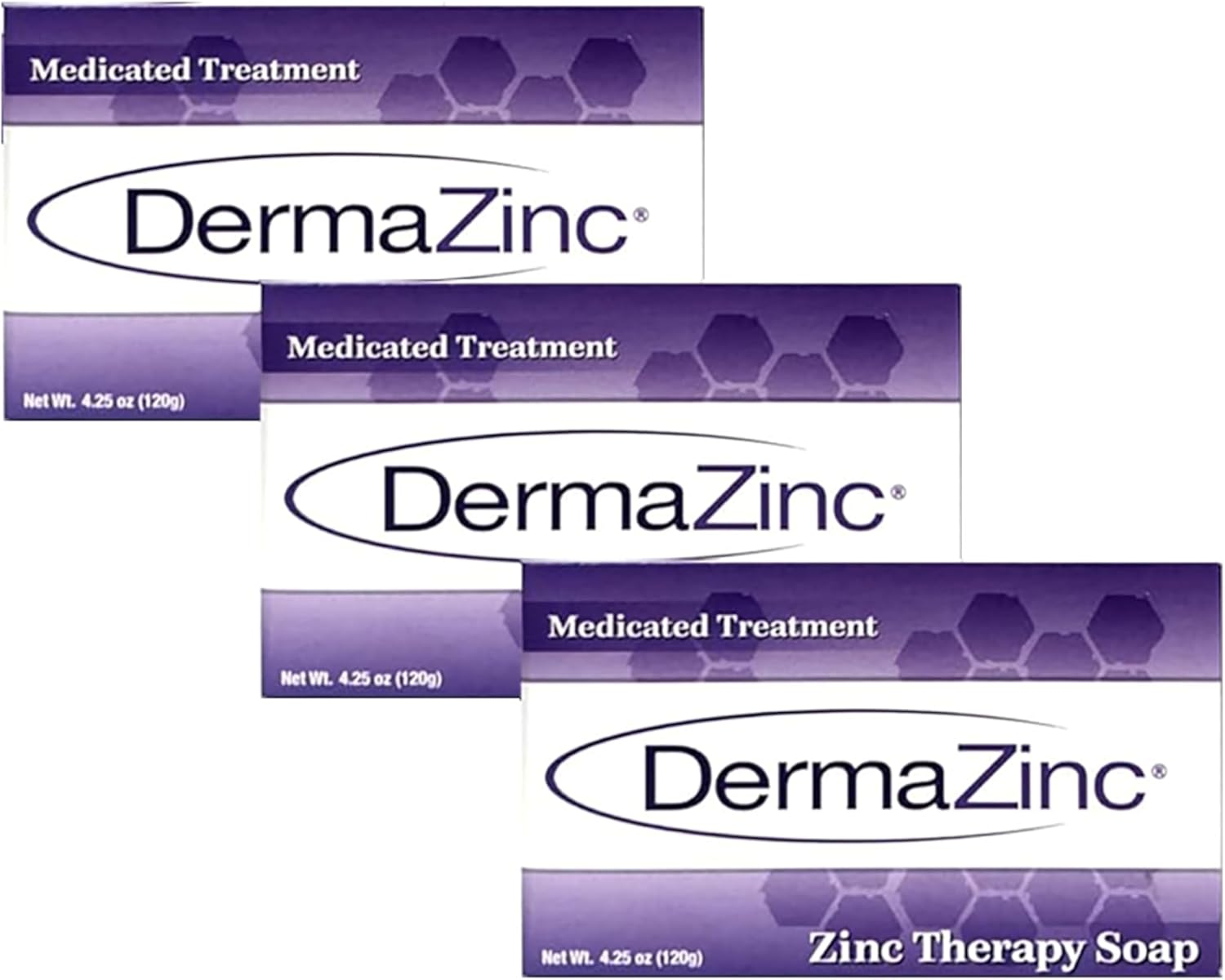 Dermazinc Zinc Therapy Soap 4.25 Ounce (120 Gram) Bar - 3 Pack image number 4