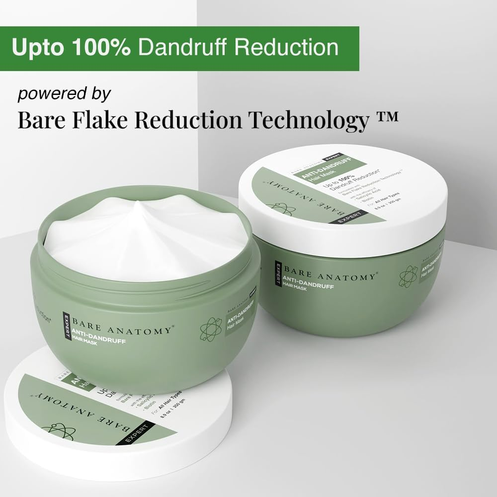 Bare Anatomy EXPERT Anti-Dandruff Hair Mask | Targets Oily Scalp and Sheds Dry Flakes | 250G image number 4