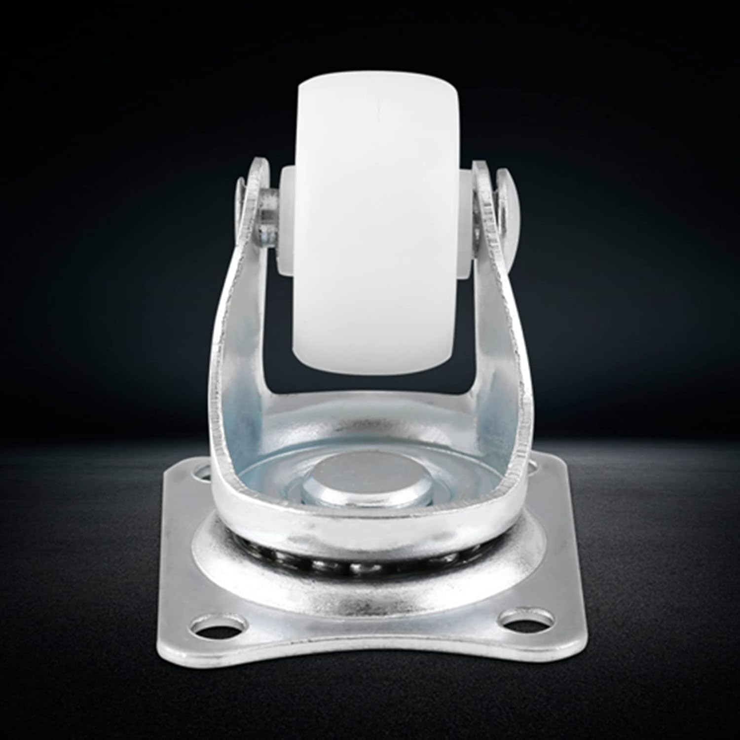 4Pcs Swivel Caster Wheels, Zinc Plated Iron Roller Wheel, Heavy Duty Universal Flat Casters for Desks, Chairs, Small Trolleys, Luggage Cases image number 4