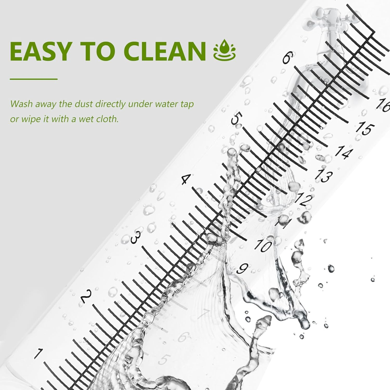 2 Pcs High Borosilicate Glass Rain Gauge Graduated Tubes Outdoor Rain Measuring Container Weather Monitoring Tool for Garden and Farm image number 5