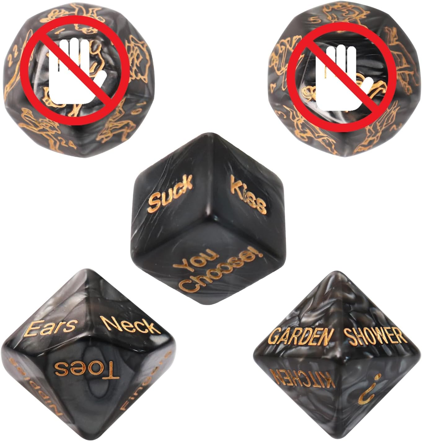 Tnstk Date Night Dice, Funny Couple Dice Game, Portable Couple Dice Kit for Adults Women Men Husband Girlfriend Boyfriend (Black)