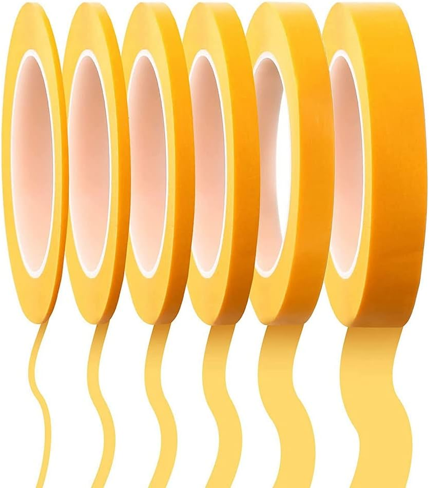 Jingfei 6 Tape 1/16,7/10,1/8,1/4,1/2,3/4 Inch X 55Yard, Fineline Masking Tape, Painters Automotive Masking Tape image number 6
