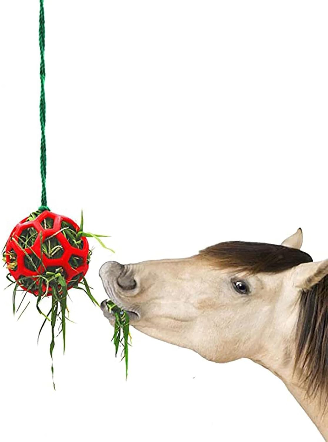 Hanging Feeding Treat Ball for Horse ,Hay Feeder Toy Ball for Horse?Goat Sheep Relieve Stress,Horse Stable Stall Paddock Rest (Blue)