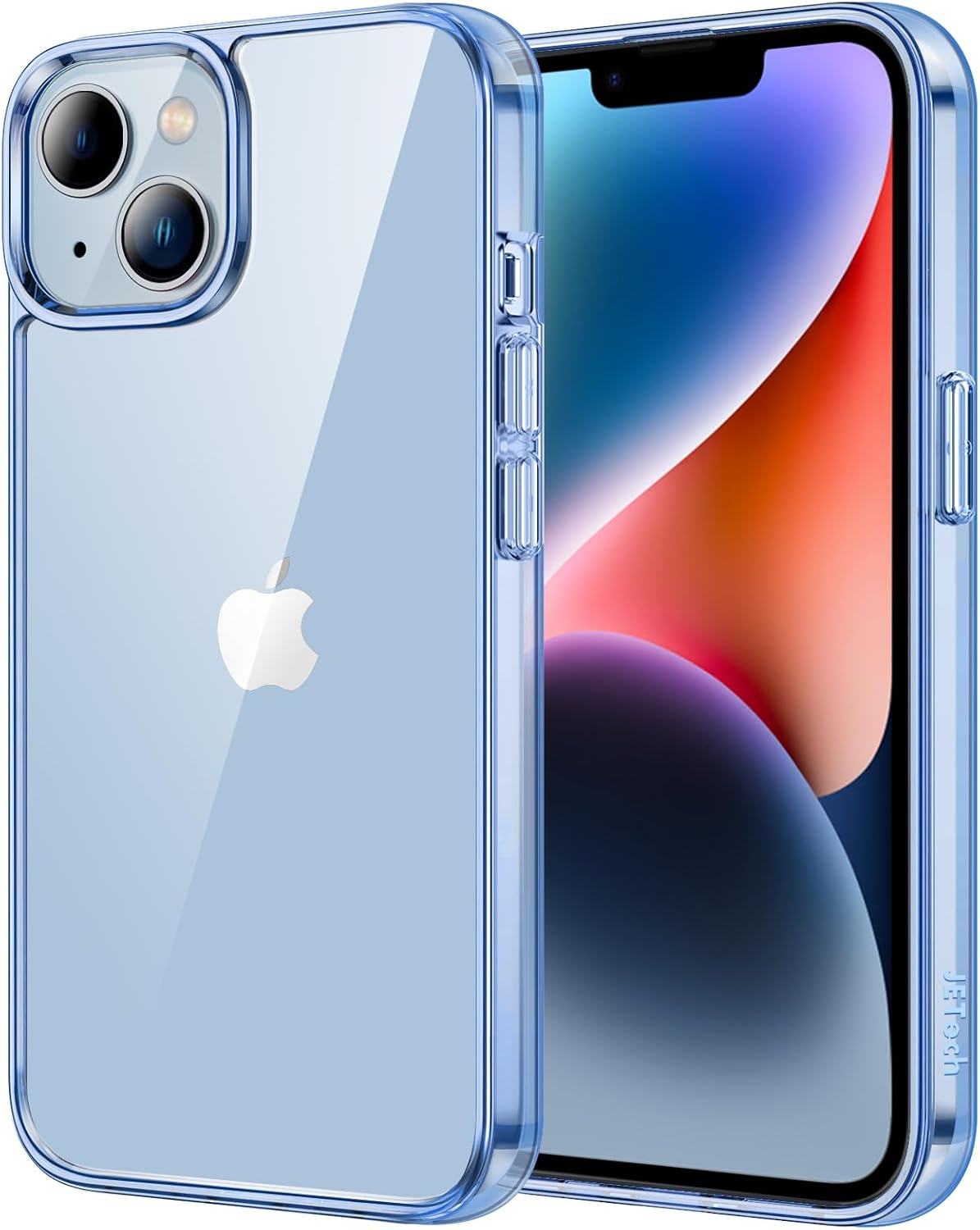 Jetech Case for Iphone 14 plus 6.7-Inch, Non-Yellowing Shockproof Phone Bumper Cover, Anti-Scratch Clear Back (Sierra Blue) - Black image number 2