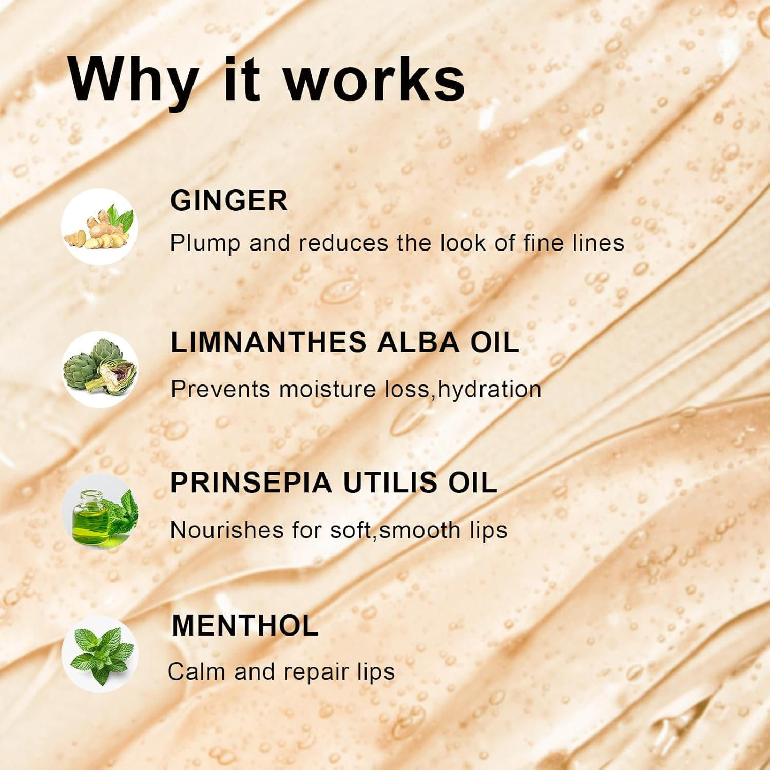 KISSIO Plumping Lip Gloss,Plumping,Moisturize and Elasticity,Lip Plumper and Lip Care for Day and Night Use,With Ginger,Peppermint and Jojoba Oil,Clear,10 Ml image number 3